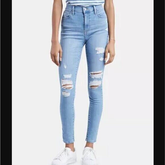 Levi's Women's 720 High Rise Super Skinny Medium Wash Jeans Size 14 W32XL30 New - Picture 2 of 9